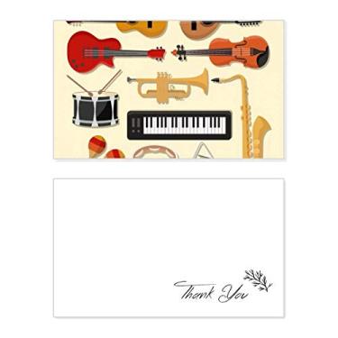 Imagem de Piano elétrico trombone guitarra música cartão de agradecimento aniversário saudação casamento apreciação