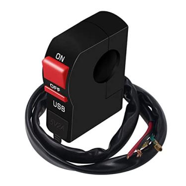 Imagem de MOOKEENONE 1 carregador, adaptador de alimentação de carregador divisor USB para guidão de motocicleta para celular