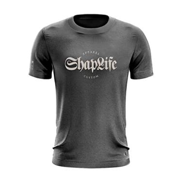 Imagem de Camiseta Academia Shap Life Treino Basica Corrida Gym Cor:Chumbo;Tamanho:GG
