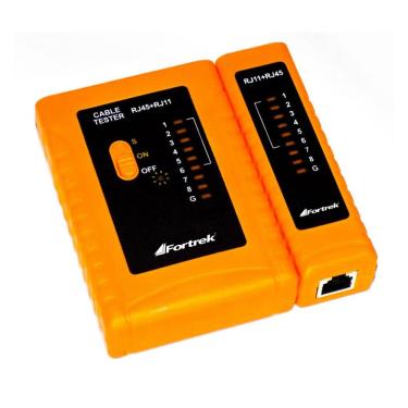 Imagem de Testador de Cabo RJ45 e RJ11 - Fortrek TCF101