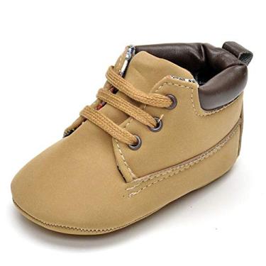 Imagem de Tênis Enteer infantil masculino de cano alto marrom sapatos para bebês, Marrom, 12-18 Months Toddler