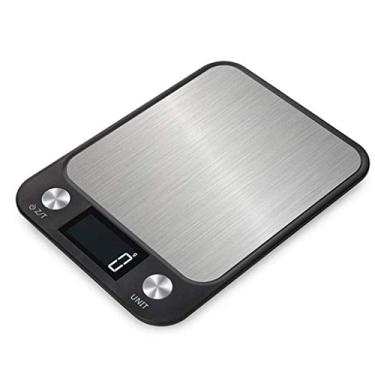 Imagem de balança de cozinha digital 10kg, balança de cozinha digital de alta precisão balança alimentar multifuncional com display lcd com pesagem precisa, comida caseira e cozimento