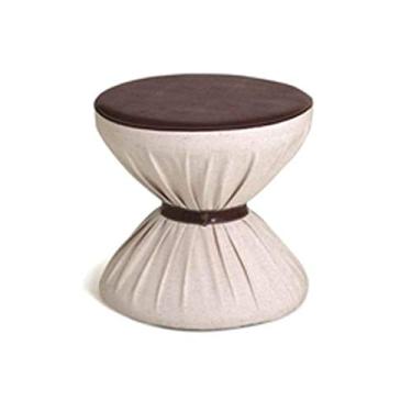 Imagem de Puff Decorativo Carlota tecido linho Poltronas do Sul