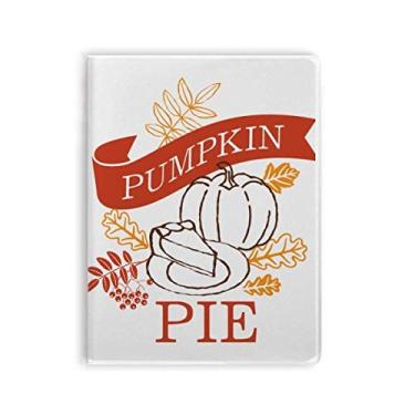 Imagem de Caderno ilustrado com desenho de linha de Dia de Ação de Graças Diário de capa macia