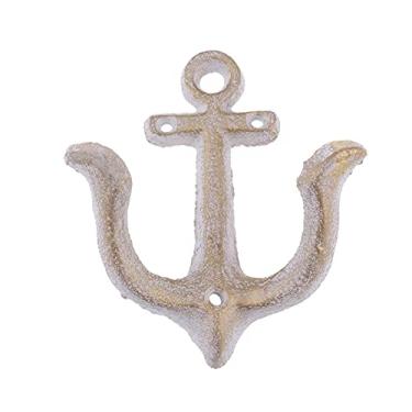 Imagem de GUIPAIHAI Ganchos de metal para decoração de parede para pendurar roupas, chapéus, chaves, toalhas, decorações de parede de casa de jardim (cor: branco)