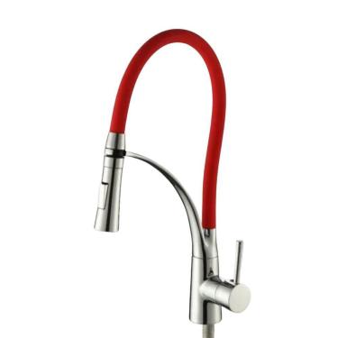 Imagem de Torneira Cozinhagourmet Misturador Flexível Vermelha Premium