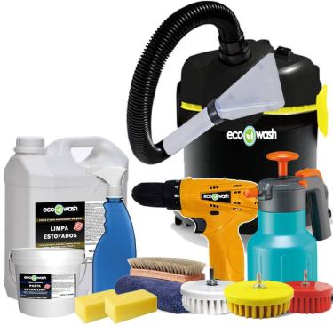 Imagem de Kit De Produtos Para Lavagem A Seco De Estofados, Lava Sofá