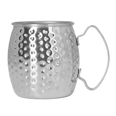 Imagem de Moscow Mule Caneca requintada 304 aço inoxidável 500ml Caneca de coquetel de grande capacidade para bares hotéis restaurantes (prata)