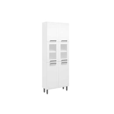 Imagem de Paneleiro De Cozinha Múltipla 6037 6 Portas (2 C/ Vidro) 70cm Branco - Bertolini
