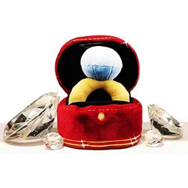 Imagem de Caixa De Anel Para Presente De Joias - Brinquedo De Pelúcia De Caixa De Anel, Brinquedo De Caixa De Anel De Diamante De Amor, Caixa De Presente Surpresa De Anel De Pelúcia Encantadora, Caixa De Ar