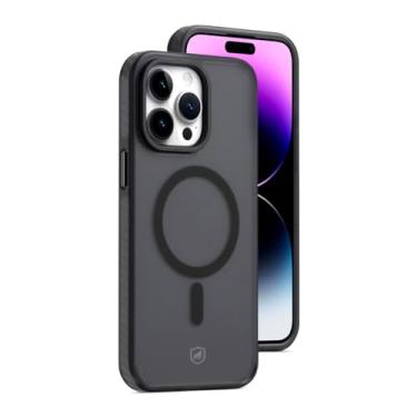 Imagem de Gshield Capa Case Capinha Premium de Policarbonato Fosco Translúcido Compatível com MagSafe para (iPhone 14 Pro, Preta)