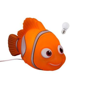 Imagem de Luminária Infantil Nemo Com Lâmpada Led Personagem Disney Abajur Decor