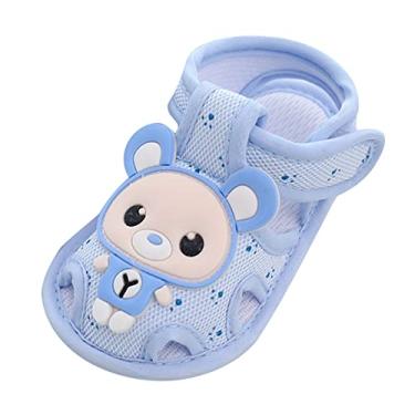 Imagem de Sandália de água para meninos sapatos de bebê moda fora da prateleira sandálias planas sapatos de bebê sandálias de dedo do pé do pé sandálias de bebê menina chinelos tamanho 4, Azul,