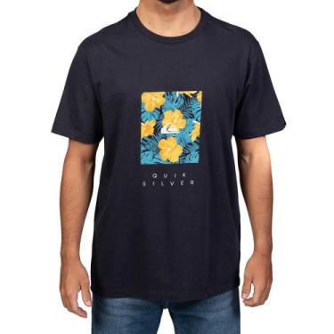 Imagem de Camiseta Quiksilver Island Box Masculina Azul Marinho