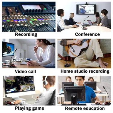 Imagem de TE Microfone condensador de capacitância de mesa com fio