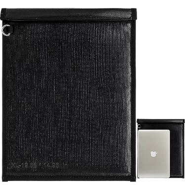 Imagem de AtfArt Bolsa Faraday para chaves de carro, à prova de fogo, à prova d'água, para notebook, bolsas Faraday, bolsa com bloqueio de sinal RFID para NFC/WiFi/GPS/iPad/documentos importantes (GG - 49,8 x