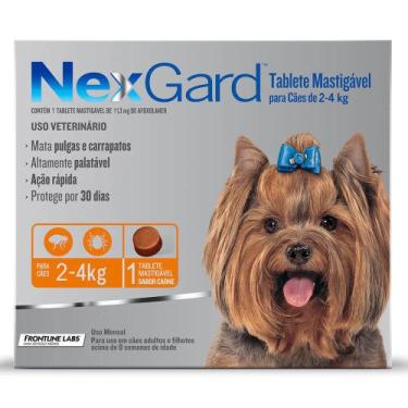 Imagem de Antipulgas Nexgard Cães De 2 À 4 Kg  Com 1 Comprimidos