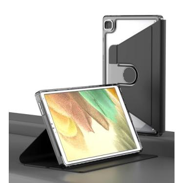 Imagem de YOUULAR Capa com suporte para Samsung Galaxy Tab A9+ SM-X210, SM-X215, SM-X216B 11 polegadas 360 PU carteira flip smart folio capa com suporte e hibernar/despertar automático preta