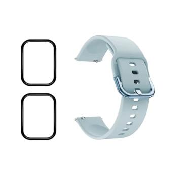 Imagem de Kit para Smartwatch Amazfit GTS 3 / 2 / 2 Mini/ 2e / 1 [Duas Película] + [Pulseira] (GTS 2 / 2e, Ciano)