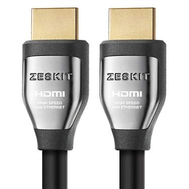 Imagem de Zeskit CinemaPlus Alta Velocidade 22,28 Gbps HDMI 2.0b Cabo 1,5ft, 4K 60Hz HDR10 Dolby Vision 4:4: 4 HDCP 2.2 | 28AWG Compatível com Xbox PS4 Pro Apple TV 4K Roku Fire TV TCL Vizio Sony LG Samsung, 2 pacotes