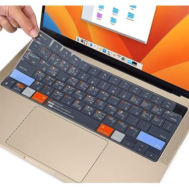 Imagem de Capa protetora de teclado para MacBook Air de 15,3 polegadas M2 A2941, MacBook Air 13,6 M2 Chip A2681, MacBook Pro de 14 polegadas, 16 polegadas, M2, M1, A2442, A2779, A2485, A2780 Acessórios para a pele