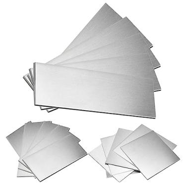 Imagem de Swpeet Kit de placa de soldagem de 5 peças 5 x 15 cm - 5 x 15 cm, placa de soldagem de aço suave de calibre 11, cupons de soldagem para prática e treinamento de aço para soldagem por vara e soldagem