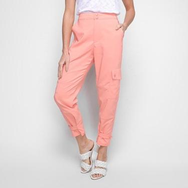 Imagem de Calça Cargo Morena Rosa Cintura Alta Feminina-Feminino