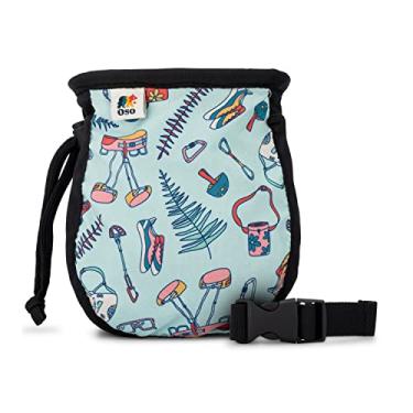 Imagem de Oso Supply Co - Bolsa de giz para escalada, bolsa com fecho de cordão sem vazamento, cinto de clipe rápido ajustável, perfeito para escalada, pedregulho, ginástica, cross fit, halterofilismo