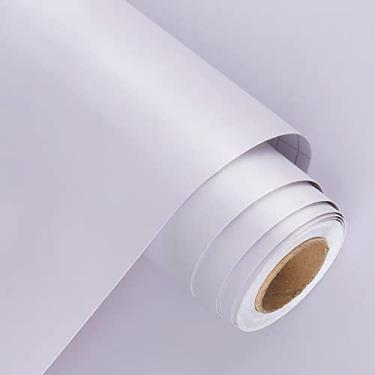 Imagem de WESTICK Papel de parede roxo claro cor sólida papel de contato roxo autoadesivo removível Viole Peel and Stick papel de parede para quarto de meninas armários cômoda lavanda papéis de parede 40 x 203