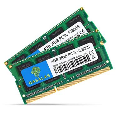 Imagem de 8GB (2X 4GB) PC3L-12800S DDR3L 1600MHz 4GB RAM DDR3L PC3L-12800S 1600MHZ SODIMM 2Rx8 1,35V 204Pin CL11 Kit de memória Rasalas para laptop/notebook/atualização de computador AIO