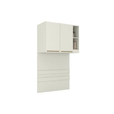 Imagem de Modulado de Quarto Armário Ponte Aéreo Solteiro MC12 Seletto c/ 2 Portas e 2 Nichos Areia - Henn