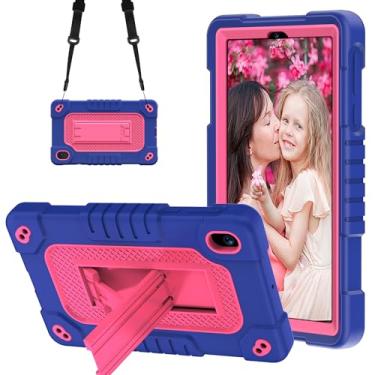 Imagem de FIEWESEY Capa para tablet Walmart Onn 7 polegadas geração 4/para tablet Onn 7 polegadas modelo 2024, resistente à prova de choque com alça de ombro para Onn 7 2024 Modelo: 100135924 Tablet (azul