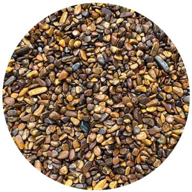 Imagem de 59 ml Lote Natural Semi Dourado Olho de Tigre Lascas de Pedra Preciosa, Mini Cristais Esmagados Olho de Tigre Dourado, Chips Olho de Tigre Não Perfurados (Olho de Tigre Dourado)