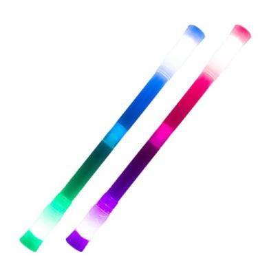 Imagem de 2 peças de célula de cabeça de cabelo de liga de alumínio placa de luz LED caneta rotativa interruptor de luz giratória caneta LED luminosa branco + tubo de armazenamento (cabeça galvanizada)