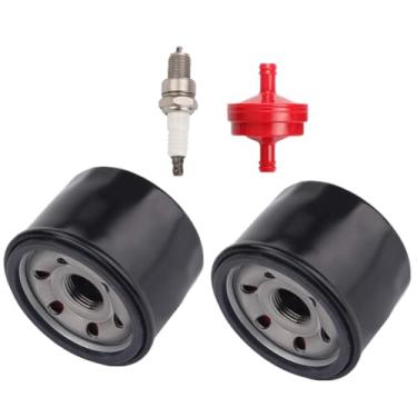 Imagem de Dylawnio 951-12690 751-12690 Filtro de óleo pacote com 2 para Cub Cadt MTD XT1 XT2 Craftsman LT1500 T1000 R1000 Troy-Bit TB30R TB42 TB30 4P90HU 4P90HUA 4P90HUB Substituir 751-11501 951-11501 951-15362