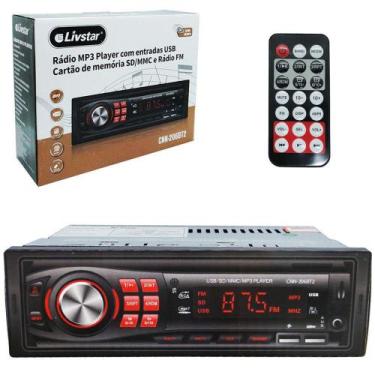 Imagem de Radio automotivo 3w com controle mp3 fm / usb / sd / aux - Livstar