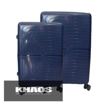 Imagem de Kit Mala Bordo 10kg + Mala Grande 35kg Polipropileno Viena - Ultraleve