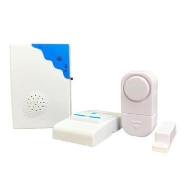 Imagem de Kit Campainha Sem Fio e Alarme de Entrada Com Pilha - Central Fogões