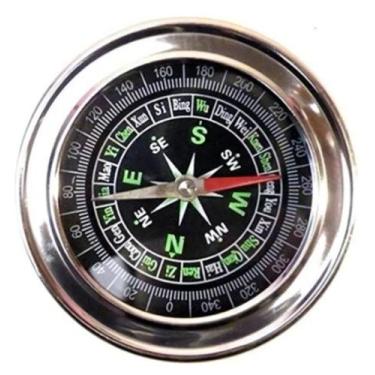 Imagem de Bússola Profissional 7,5Cm Metal Bolso Camping Pesca - Nautica