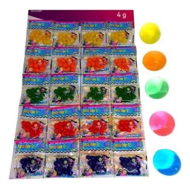 Imagem de Cartela bolinhas Orbeez Gel Festa Cresce na Água Vazo Planta Decoração