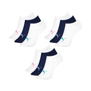 Imagem de 9 Pares De Meias Esportiva Sport Modelo Feminino Invisível Sapatilha -