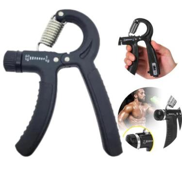 Imagem de Hand Grip Ajustável Com Mola 60kg Fitness Fisioterapia Pulso Cor Preto