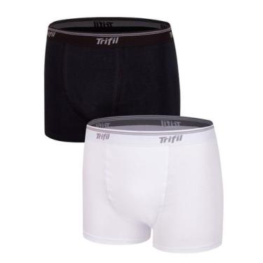 Imagem de Kit com 2 cuecas boxer trifil qe 5326, Branco, 1XG