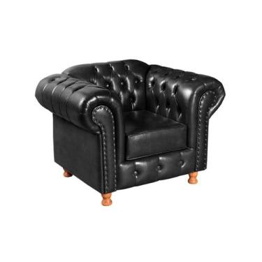 Imagem de Poltrona Decorativa Chesterfield Luis XV Capitonê Vintage Imperial Ret