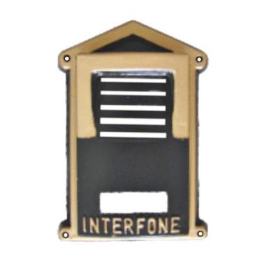 Imagem de Protetor Interfone Campainha Caixa Alumínio Fundido N01 Ouro - Ouro Mi