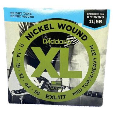 Imagem de Encordoamento 011 para Guitarra Nickel Wound D'Addario EXL117 Med Top 