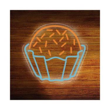 Imagem de Painel Neon Led Brigadeiro Decoração Doce Confeitaria - OntheLight