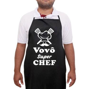 Imagem de Avental Vovô Super Chef Presente Avô - D Lima produtos, Preto