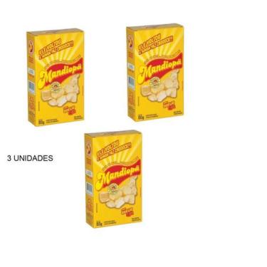 Imagem de Mandiopã kit c/3 Queijo cx 80 Gramas cada Mandiopan o Legitimo