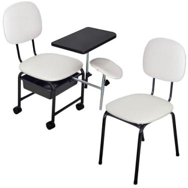 Imagem de Kit Manicure Cirandinha com Cadeira Cliente Essence - FOR-TY,  BRANCO